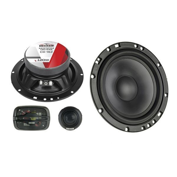Автомобільні динаміки компонентні Decker CD-162 6.5&Prime; 2-смугові 120 Вт НФ-00006932 фото